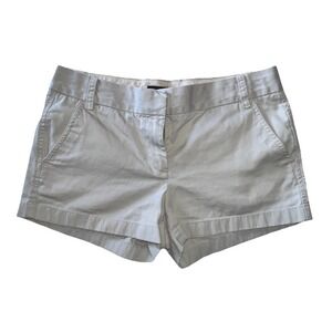 EUC J Crew Women's 6 Classic Chino Shorts City Fit Stone Timeless Minimalist